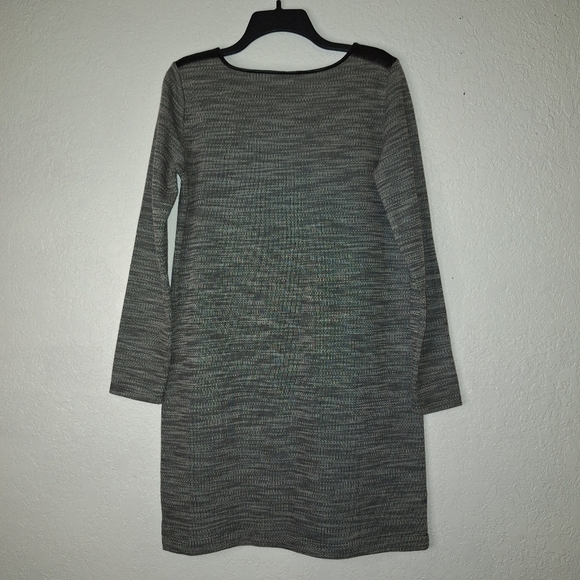 Ann Taylor Loft Sz Medium Gray Black  Knit Dress - Picture 2 of 10